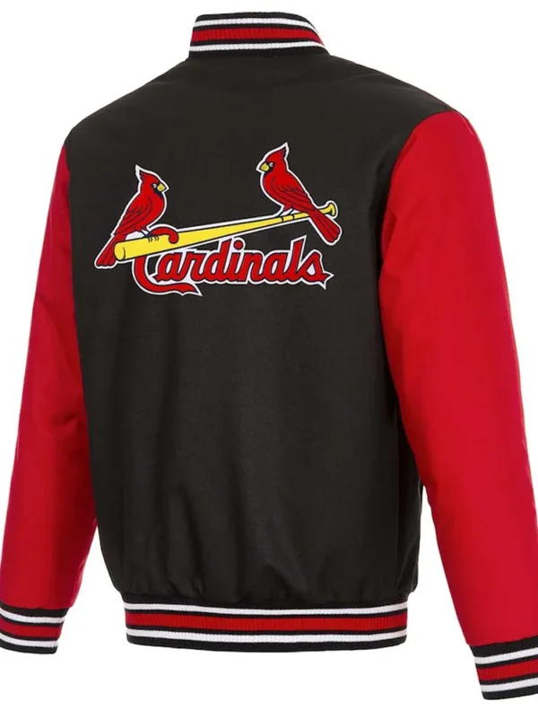 St. Louis Cardinals Black and Red Poly-Twill Jacket