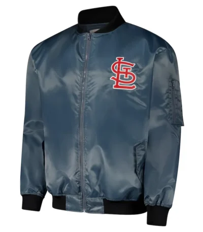 St. Louis Cardinals Charcoal Bomber Full-Zip Jacket