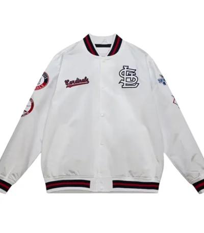 St. Louis Cardinals City Collection White Varsity Satin Jacket
