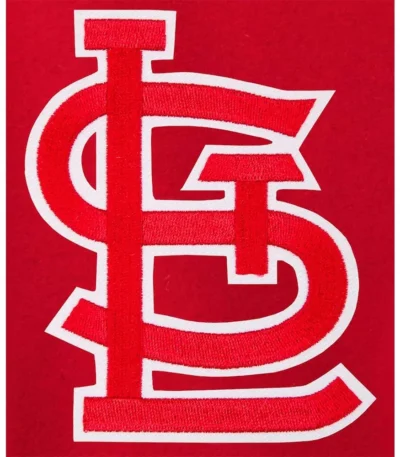 St. Louis Cardinals Embroidered Varsity Red All-Wool Jacket
