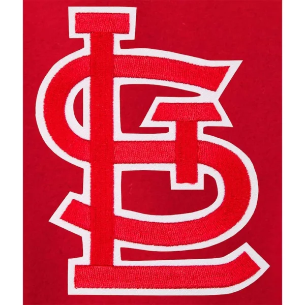 St. Louis Cardinals Embroidered Varsity Red All-Wool Jacket