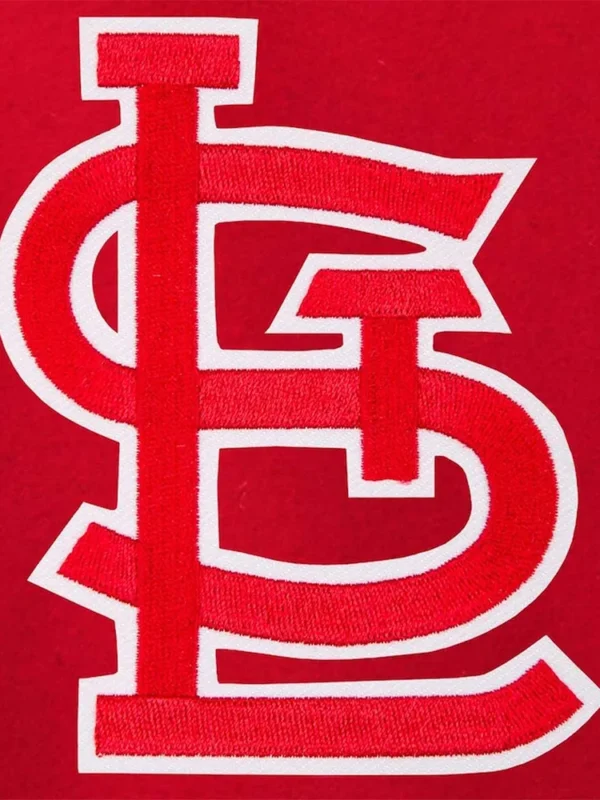 St. Louis Cardinals Embroidered Varsity Red All-Wool Jacket