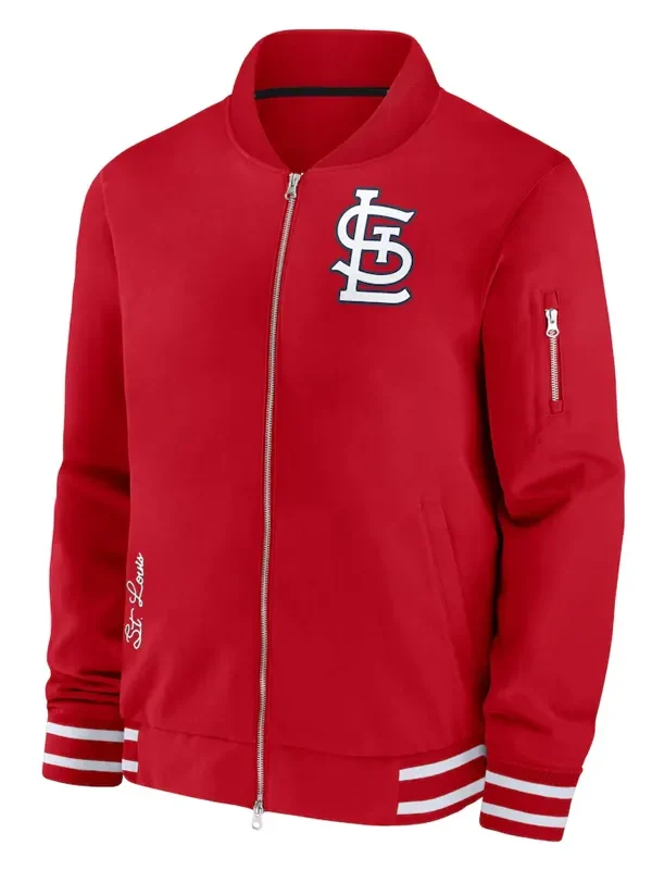 St. Louis Cardinals Full-Zip Red Bomber Jacket