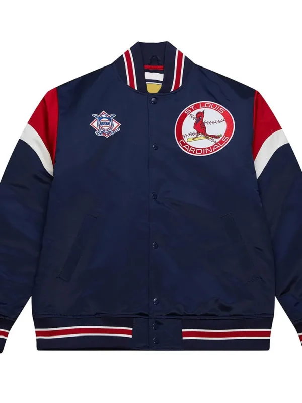 St. Louis Cardinals Heavyweight Navy Satin Jacket
