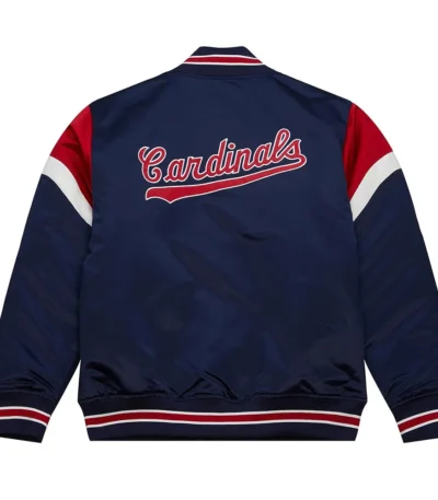 St. Louis Cardinals Heavyweight Navy Satin Jacket