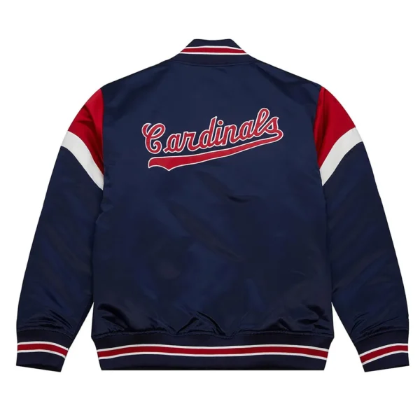St. Louis Cardinals Heavyweight Navy Satin Jacket