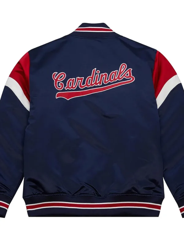 St. Louis Cardinals Heavyweight Navy Satin Jacket