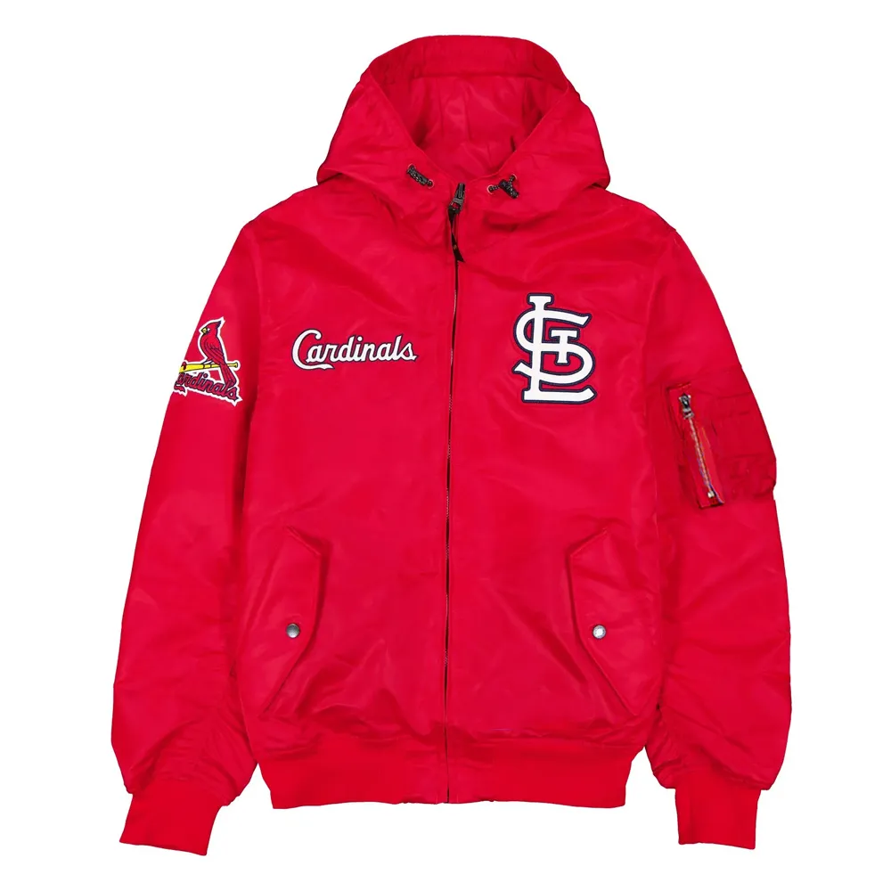 St. Louis Cardinals Historic L-2B Hooded Bomber Jacket St. Louis Cardinals Historic L-2B Hooded Bomber Jacket