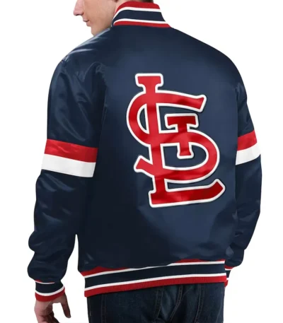 St. Louis Cardinals Home Game Navy Satin Jacket