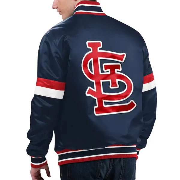 St. Louis Cardinals Home Game Navy Satin Jacket