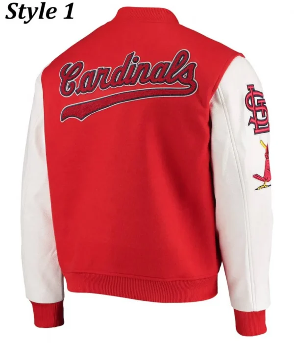 St. Louis Cardinals Letterman Red and White Two Tone Jacket