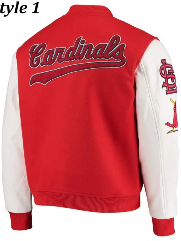 St. Louis Cardinals Letterman Red and White Two Tone Jacket