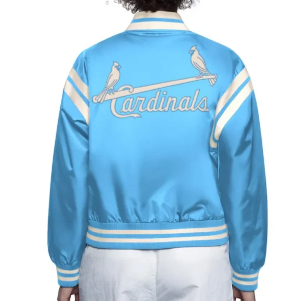 St. Louis Cardinals Light Blue Full Count Satin Jacket