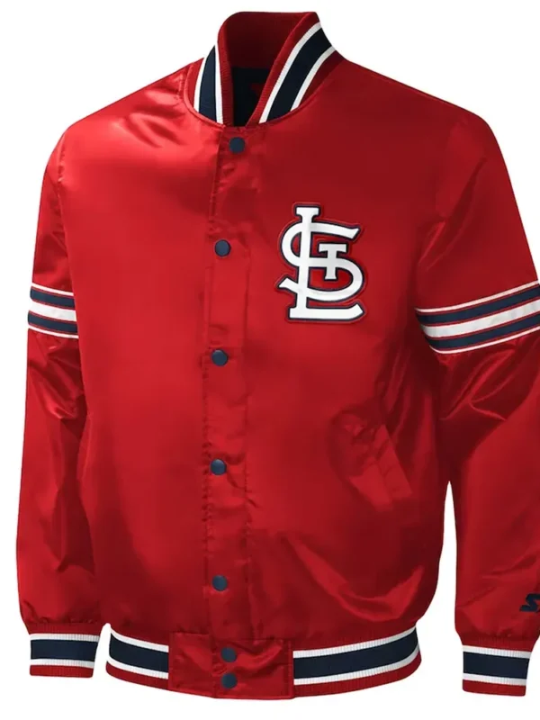 St. Louis Cardinals Midfield Red Satin Jacket