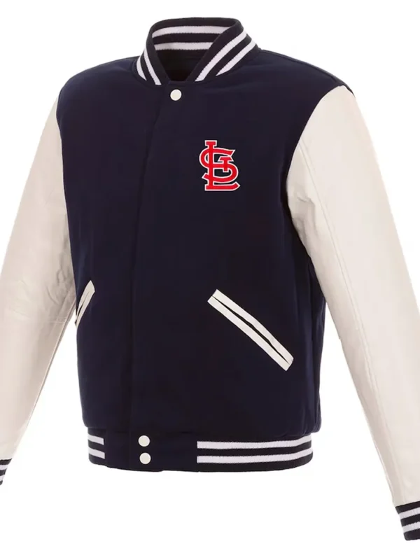 St. Louis Cardinals Navy and White Varsity Jacket