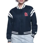 St. Louis Cardinals Printed Logo Varsity Satin Jacket