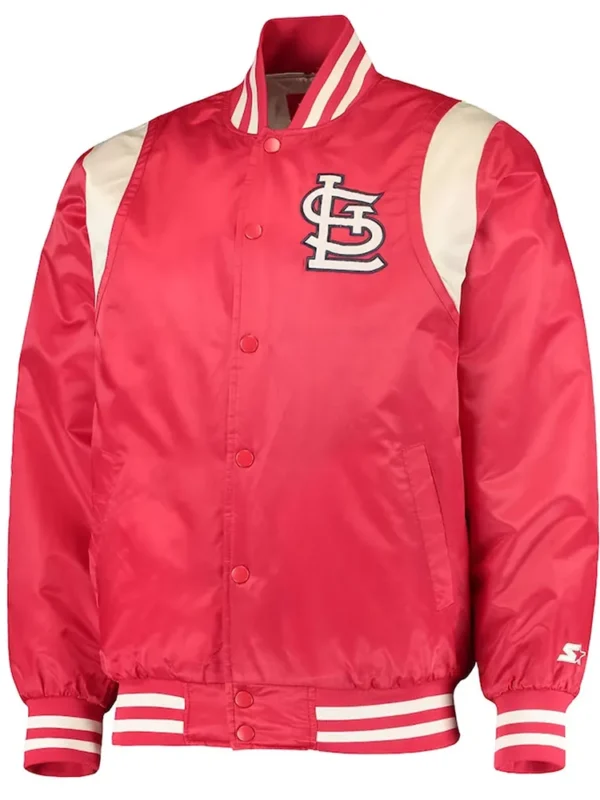 St. Louis Cardinals Red-Cream Satin Jacket