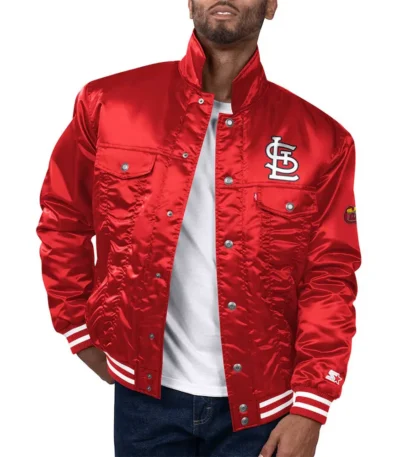 St. Louis Cardinals Red Silver Tab Trucker Jacket
