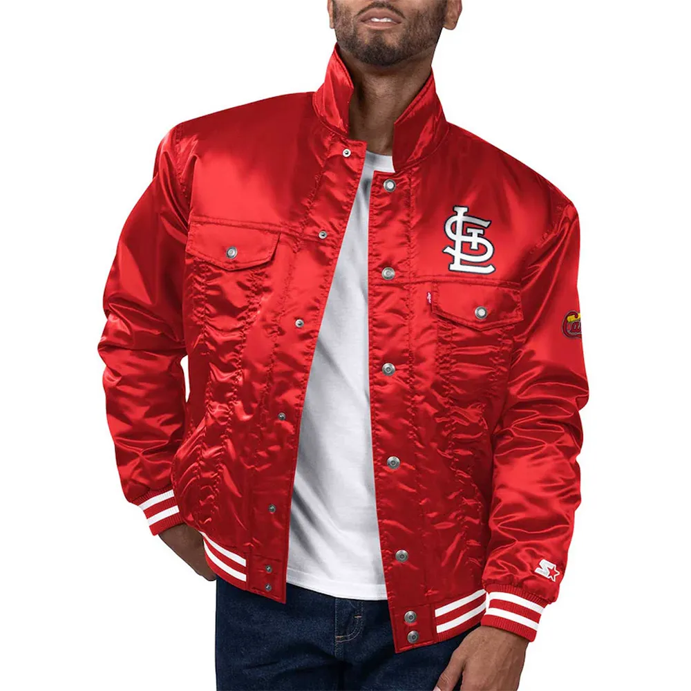 St. Louis Cardinals Red Silver Tab Trucker Jacket St. Louis Cardinals Red Silver Tab Trucker Jacket