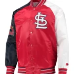 St. Louis Cardinals Reliever Raglan Full-Snap Satin Jacket