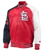 St. Louis Cardinals Reliever Raglan Full-Snap Satin Jacket