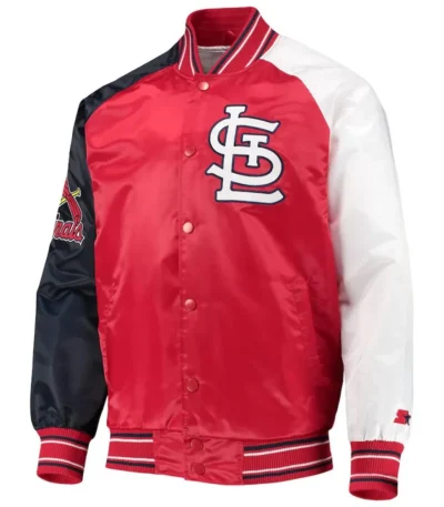 St. Louis Cardinals Reliever Raglan Full-Snap Satin Jacket