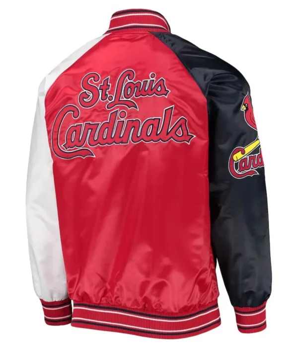 St. Louis Cardinals Reliever Raglan Full-Snap Satin Jacket