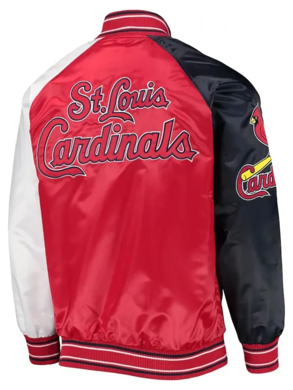 St. Louis Cardinals Reliever Raglan Full-Snap Satin Jacket