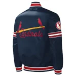 St. Louis Cardinals Slider Navy Satin Jacket