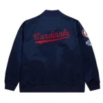 St. Louis Cardinals Vintage Logo Navy Lightweight Satin Jacket