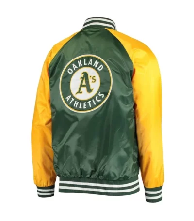 Oakland Athletics Lead Off Varsity Satin Jacket