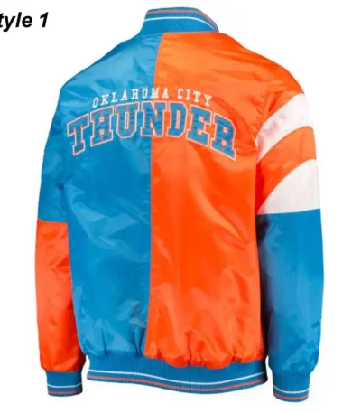 Starter OKC Varsity Orange and Blue Jacket
