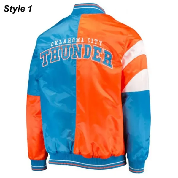 Starter OKC Varsity Orange and Blue Jacket