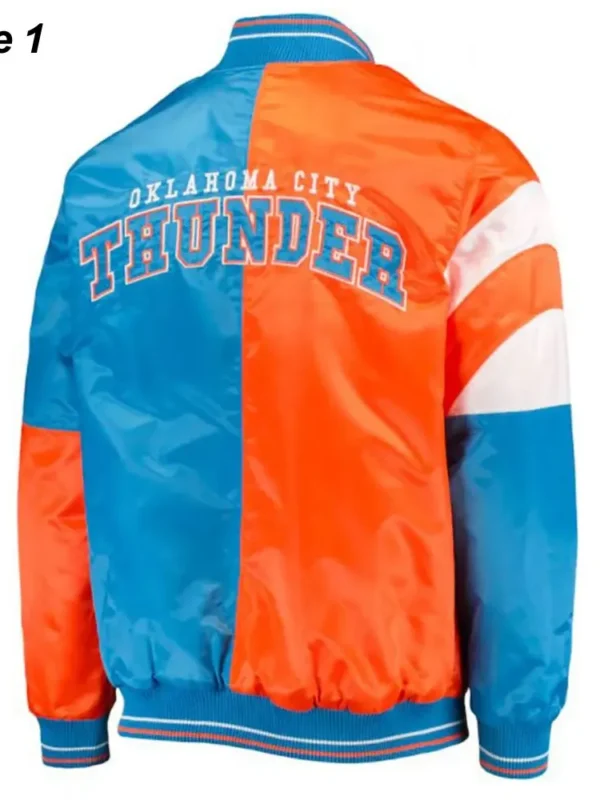 Starter OKC Varsity Orange and Blue Jacket