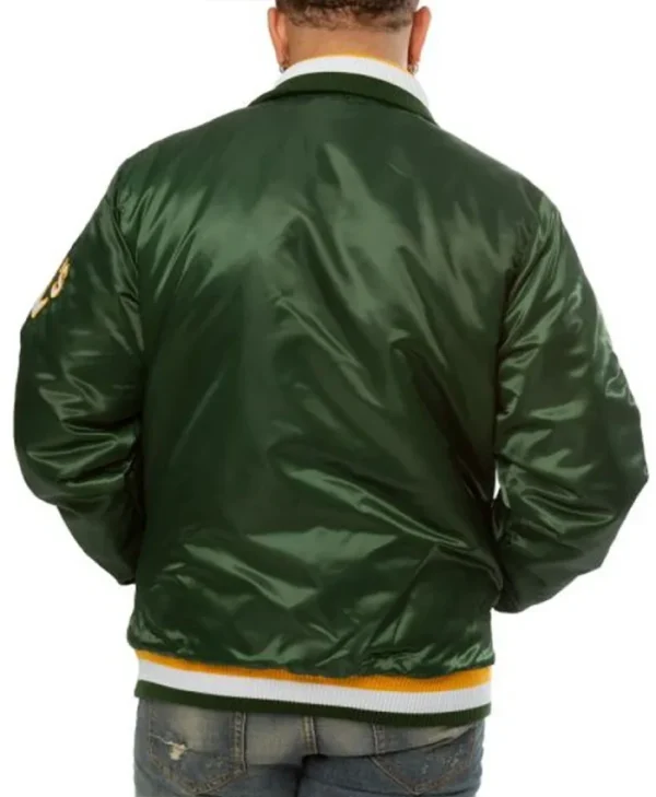 Oakland Athletics Green Varsity Satin Jacket