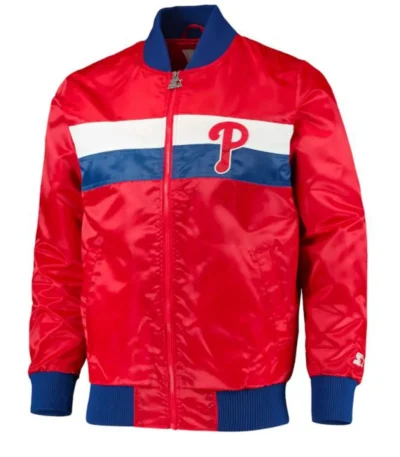 Starter Philadelphia Phillies Red Satin Jacket