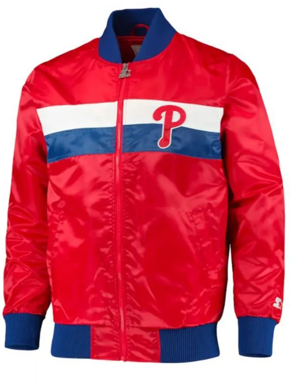 Starter Philadelphia Phillies Red Satin Jacket