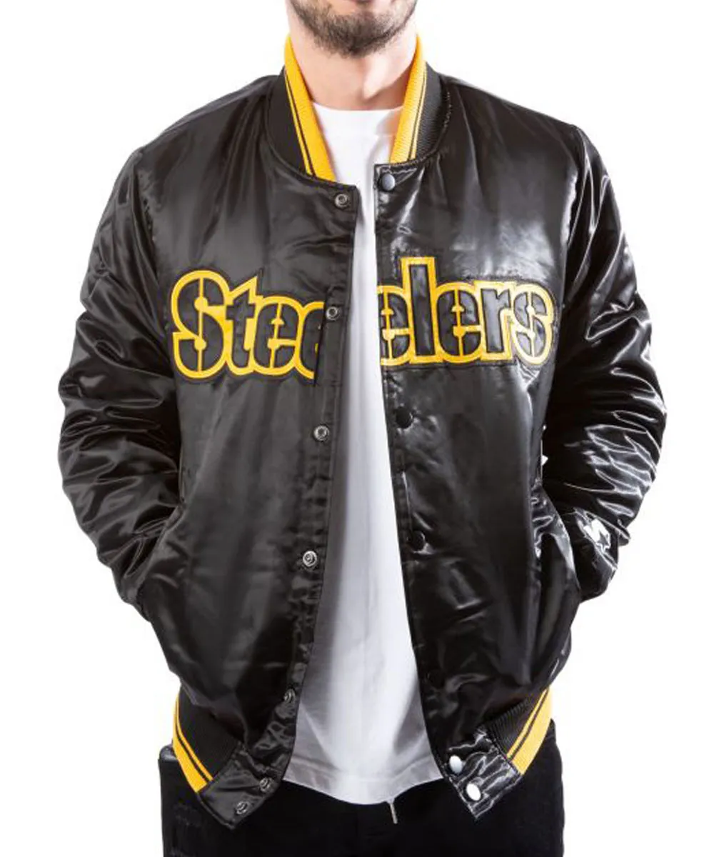 Starter Pittsburgh Steelers Black Jacket Starter Pittsburgh Steelers Black Jacket