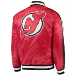 Starter Red New Jersey Devils O-Line Satin Full-Snap Jacket