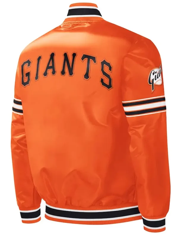 Starter Slider San Francisco Giants Satin Full-Snap Orange Jacket
