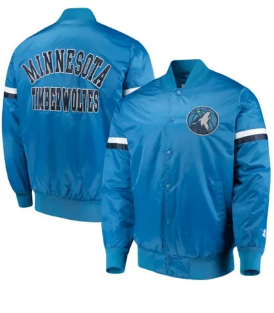 Starter T-Wolves Bomber Blue Jacket