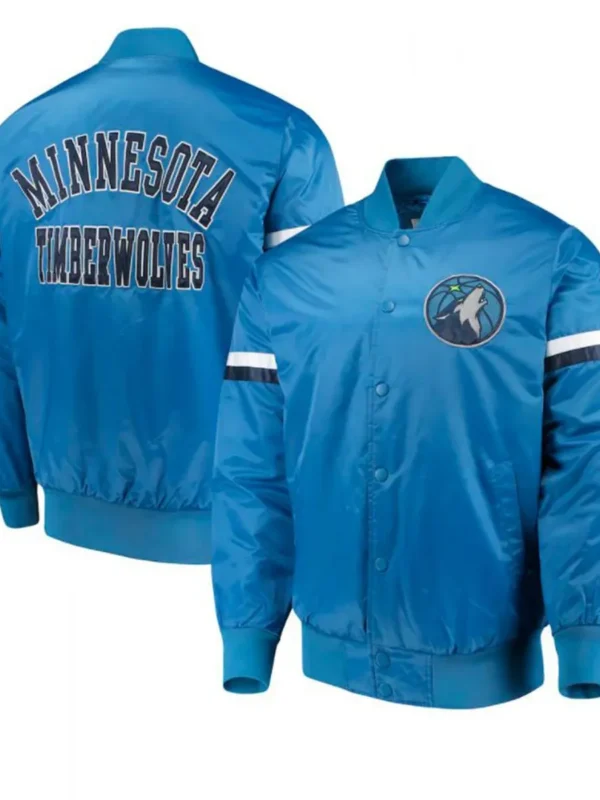 Starter T-Wolves Bomber Blue Jacket