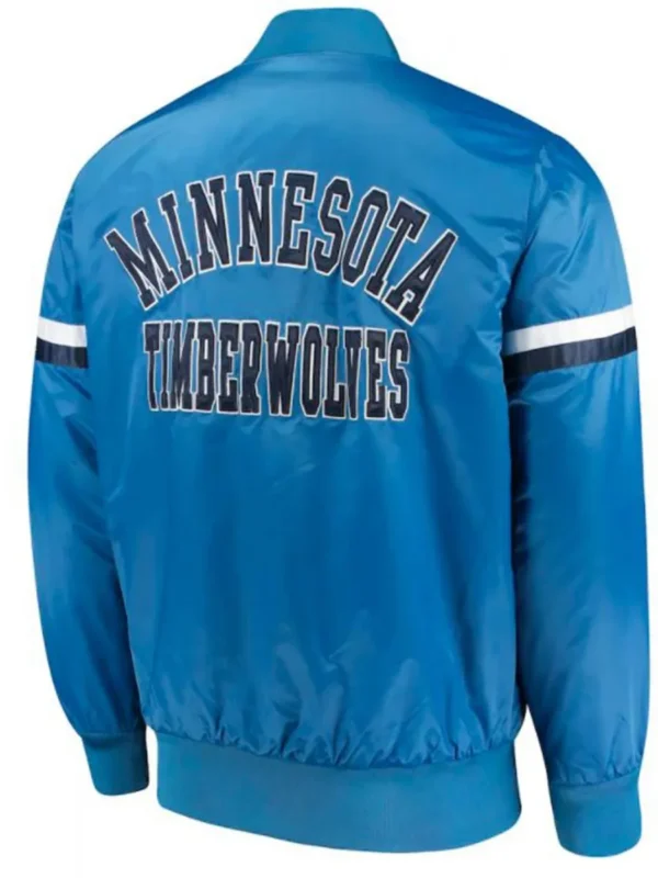Starter T-Wolves Bomber Blue Jacket