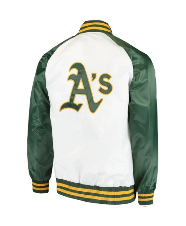 Clean-Up Hitter Oakland Athletics White and Green Jacket