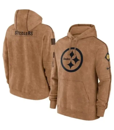 Steelers Brown Pullover Hoodie