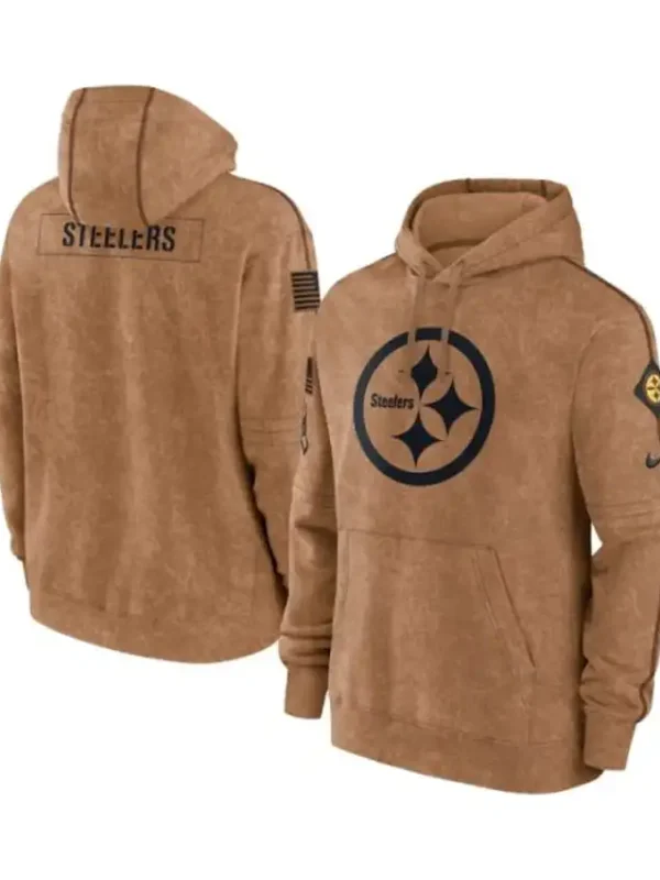 Steelers Brown Pullover Hoodie