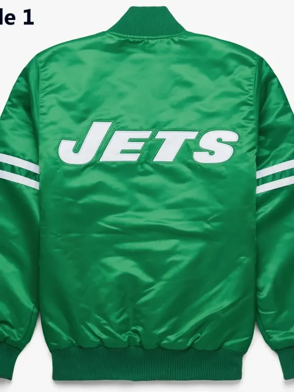 Striped New York Jets Green Satin Jacket