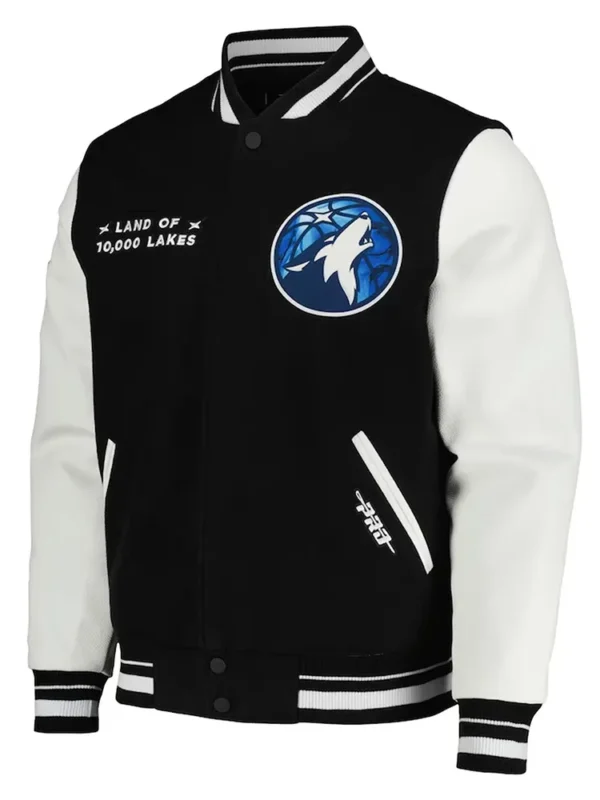 T-Wolves 2024 City Edition Black Varsity Jacket