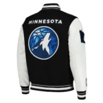 T-Wolves 2024 City Edition Black Varsity Jacket