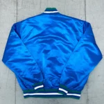 T-Wolves 90?s Blue Satin Jacket